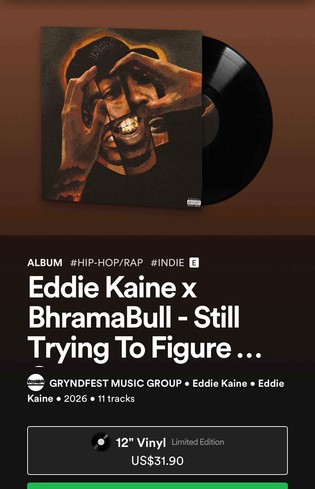 [LIMITED] Eddie Kaine x BhramaBull - Still Trying To Figure Me Out [Album] (12 Inch Vinyl)